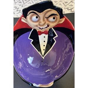 Halloween UCP Ceramic 1.7 qt. DRACULA Candy Bowl